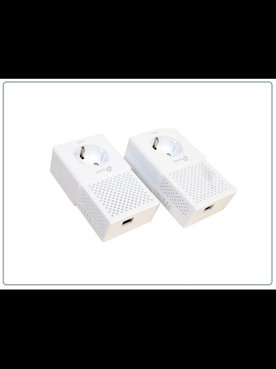 TP-LINK, HomePlug AV2 Сетевой адаптер PowerLine 1000 Мбит/с Ethernet  с розеткой (комплект 2 шт.)