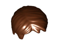 Minifigure, Hair Short Tousled with Side Part, Reddish Brown (62810 / 4622483 / 6227107)