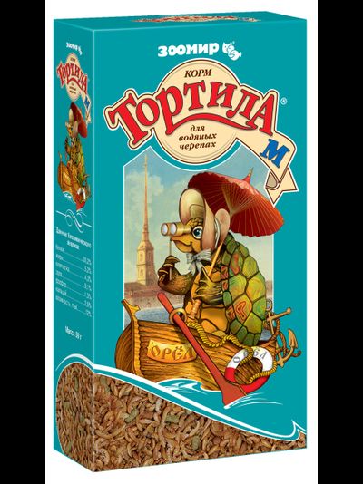 Тортила М, корм для водяных черепах, 50 г
