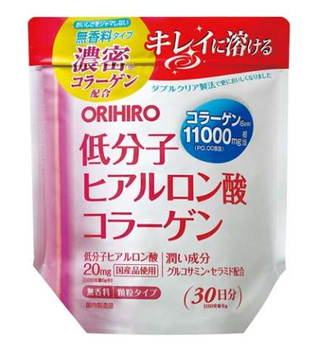 ORIHIRO Коллаген с низкомолекулярной гиалуроновой кислотой на 30 дней(порошок)Япония