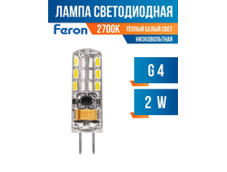 Лампа Feron G4 12V 2W(140lm) 2700K 2K прозрачная 36x10, LB-420 25858