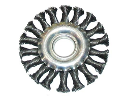 Корщетка-диск УШМ  Ф 100 х 22,2 крученая стальная проволока