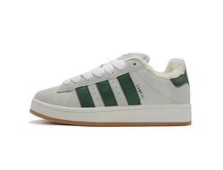 Зимние Adidas Campus 00s Grey Green With Fur