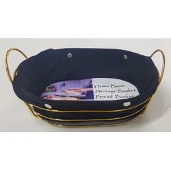 Корзина для хлеба золото овал