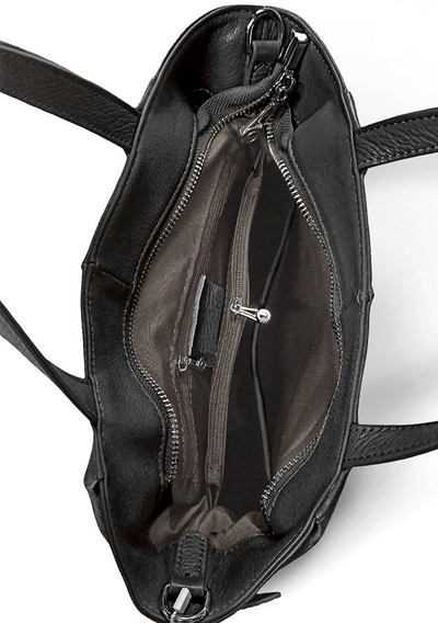 (АРТИКУЛ: 10016/5) СУМКА ЖЕНСКАЯ, СРЕДНЕГО РАЗМЕРА, НАТУРАЛЬНАЯ КОЖА, ЧЕРНАЯ, С ПЛЕЧЕВЫМ РЕМНЕМ