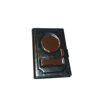 Кожа: МАТОВАЯ. Цвет: ЧЁРНЫЙ. Обложка 2в1 на заклёпке.  Автодокументы + ПАСПОРТ