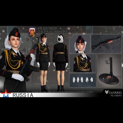 ПРЕДЗАКАЗ - Девушка-кадет - Коллекционная ФИГУРКА 1/6 Russian female soldiers Ninth Women's Military Academy (FS-73054B) - FLAGSET ?ЦЕНА: 18900 РУБ.?