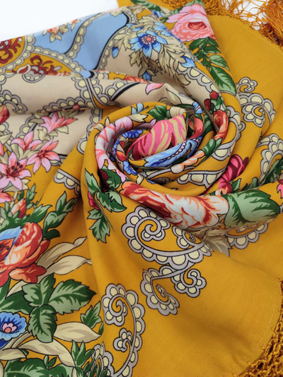 Павловопосадский платок Цыганка Аза 362-2