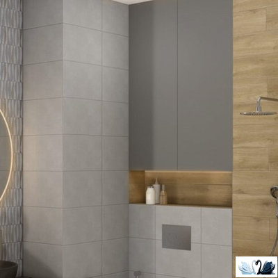 Плитка Creto Misty grey 25 х 40 см серая настенная