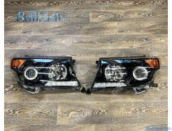 Фары Land Cruiser 200 Brownstone черные 07-15 год