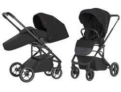 Коляска прогулочная Carrello Alfa CRL-5508 Midnight Black 2024 (накидка черная)