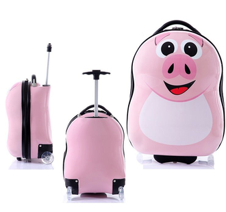 Детский чемодан Свинка Piggy  розовый