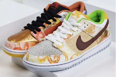 Nike SB Dunk Low Street Hawker (Бежевые) сбоку