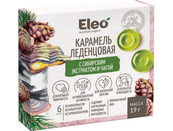 Карамель леденцовая с сибирским экстрактом и чагой, 19г (Eleo)