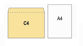 Конверт С4, 229х324, белый, стрип, запечатка, c40.10