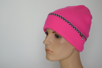 Вязаная шапка из кашемира с отворотом Vizio Италия 1102 CRY