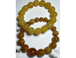 Браслет шары из натурального янтаря