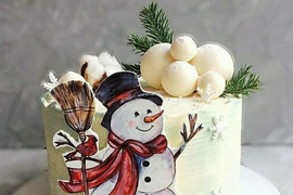 Торт "Снеговик"