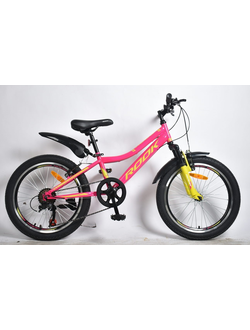 Велосипед Rook 20" MS200W розово-зеленый