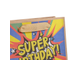 Пакет подарочный крафт 12шт/уп Super birthday S 15x12x5,5 см