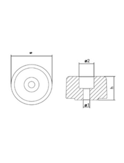 Цинковый анод Tecnoseal 02464 Ø44x26мм круглый для двигателей Kamewa