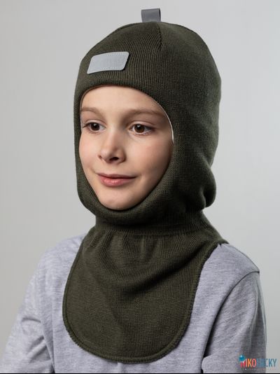 Шапка-шлем 20101-01 с утеплит, х/б подклад, темный хаки 50-52