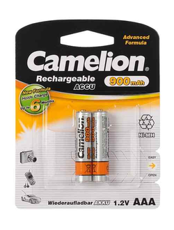 Батарейка аккумуляторная никель-металлогидридная Camelion AAA 900mAh/2BL  2 штуки