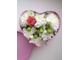 Мини-коробочка с хризантемами и розами
