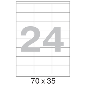 Этикетки самоклеящиеся Promega label 70х35 мм / 24 шт. на листе А4 100 листов в упаковке