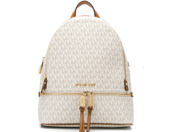Рюкзак Michael Kors Rhea (бежевый с логотипом)