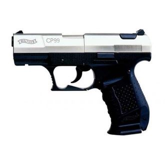Пневматический пистолет Walther CP 99 (никель с черной рукояткой)