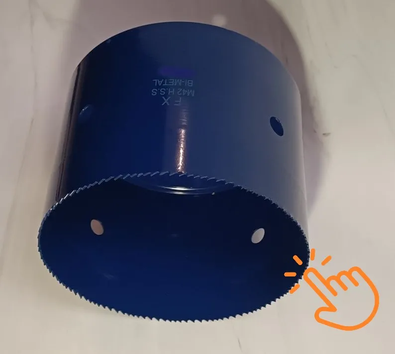 Глубокая биметаллическая коронка большого диаметра