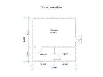 Каркасная баня 6*6