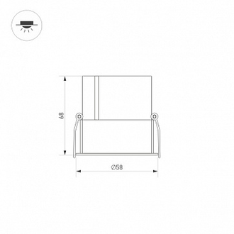 Светильник Arlight  MS-ATLAS-BUILT-R58-10W (BK-BK, 35 deg, 230V)