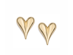 Серьги сердца позолота