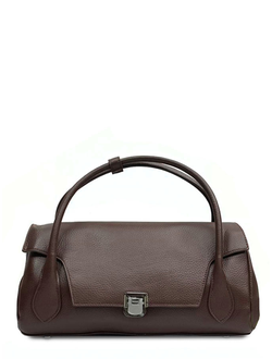 (АРТИКУЛ: 9964/6) СУМКА ЖЕНСКАЯ, НЕБОЛЬШАЯ, НАТУРАЛЬНАЯ КОЖА, ТЕМНО-KOРИЧНЕВАЯ, С ПЛЕЧЕВЫМ РЕМНЕМ