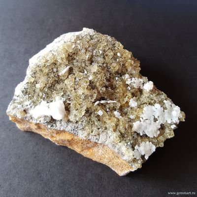 Флюорит и барит на породе (А)