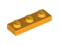 Plate 1 x 3, Bright Light Orange (3623 / 4645045 / 6073042)