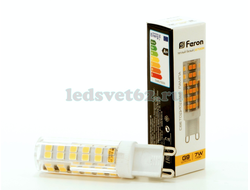 Лампа LED G9 7w Feron LB-433 2700K (прозрачная)