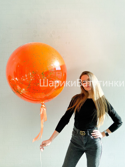 Шар стекляшка с надписью 60см