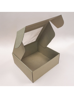 Короб 200*200*80мм (FEFCO 0427, пластиковое окно ПЭТ)