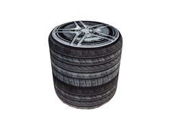 Пуф Грей Тип 1 Черный с рисунком