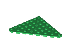 Wedge, Plate 8 x 8 Cut Corner, Green (30504 / 6096714)