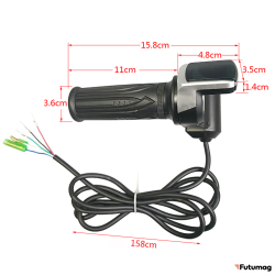 Ручка газа с ключом для электровелосипеда колхозник 60v