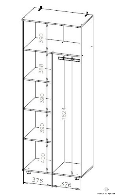 Байкал Шкаф двухстворчатый комбинированный SAFE Дуб Золотой/Графит