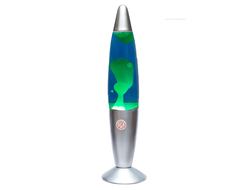 Лава лампа Зеленая/Синяя (silver) 41 см