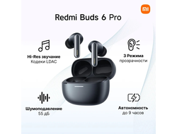 Наушники Xiaomi TWS Redmi Buds 6 Pro Glacier White