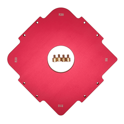 Площадка для фрезеровки радиусов детали из алюминия (шаблон)