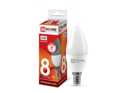 Лампа светодиодная ASD/inHome VC свеча C37 E14 8W(720lm) 6500K 6K 107x37 (без пульсации) 4806