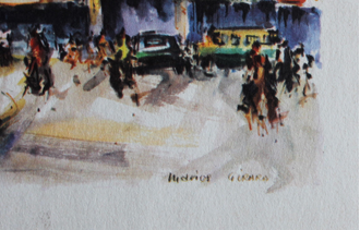 "Париж. Мулен Руж" литография Marius Girard 1950-е годы